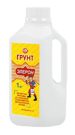 Бесцветная грунтовка Элерон, на эмульсионной основе 1 кг