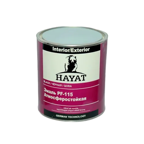 Эмаль HAYAT ПФ-115 (чёрная) 2,8 кг банка