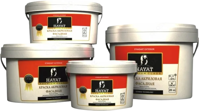Акриловая краска HAYAT Standart exterior 10 кг