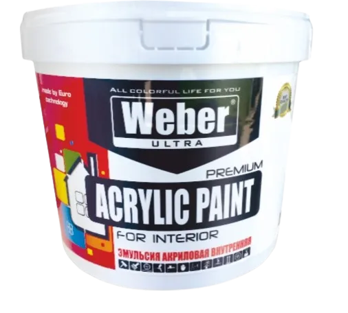 Эмульсионная краска моющ. PREMIUM внутр. 4кг "Weber"
