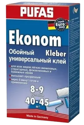 Клей Обойный Ekonom 1кг "Pufas"