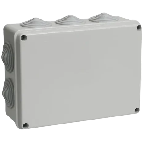 Коробка Км41243 Распаячная Для О/П 190х140х70 Мм Ip44 (Ral7035, 10 Гермовводов)